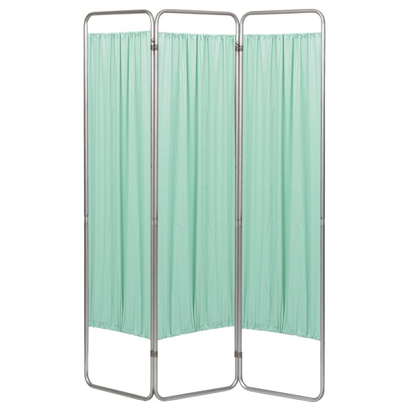 3 Section Economy Privacy Screen with Vinyl Panels, Green